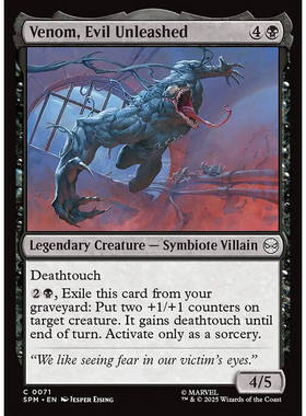 万智牌 Venom, Evil Unleashed 邪意迸散毒液 平/闪 SPM 蜘蛛侠