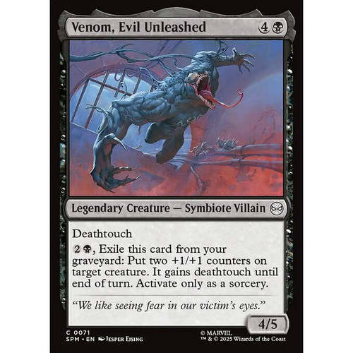 万智牌 Venom, Evil Unleashed 邪意迸散毒液 平/闪 SPM 蜘蛛侠
