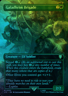 brigade galadhrim 英文 魔戒节假日版 金 万智牌 绿色 闪