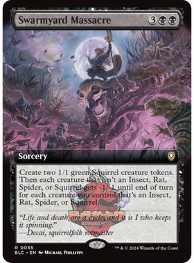 万智牌 暴群场大屠杀 Swarmyard Massacre 斑隆洛指挥官 扩画 金