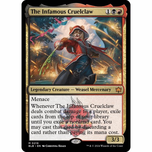 万智牌 恶名昭彰的虐爪 The Infamous Cruelclaw 219 平/闪