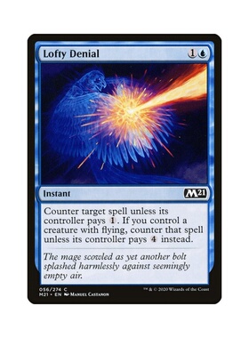 呆呆龙卡牌 万智牌 清高拒斥 简中 M21 蓝色 铁