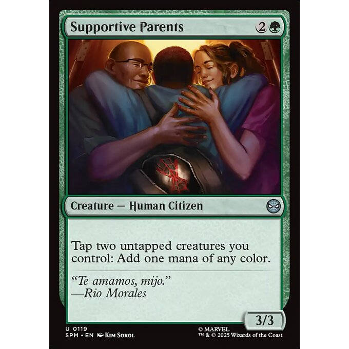 呆呆龙 万智牌 Supportive Parents 开明双亲 平/闪 SPM 蜘蛛侠