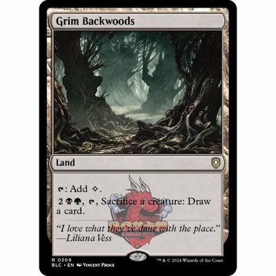 万智牌 阴森蛮荒林 Grim Backwoods 309 英文 平 斑隆洛