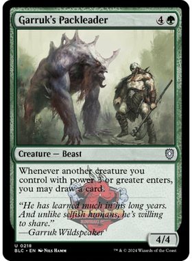 万智牌 贾路的兽群长 Garruk's Packleader 218 斑隆洛指挥官 银