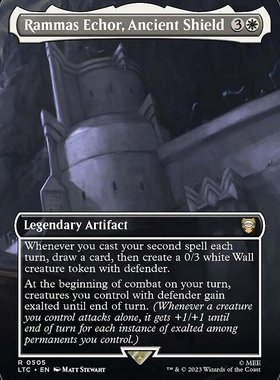 万智牌 Rammas Echor, Ancient Shield 英文 魔戒节假日版 白色金