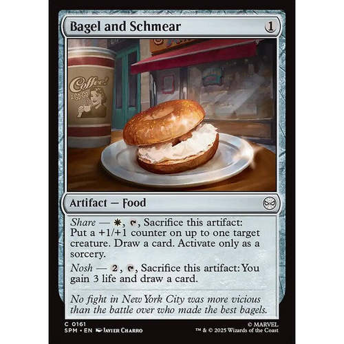 呆呆龙万智牌 Bagel and Schmear 贝果配奶酪酱 平/闪 SPM 蜘蛛侠