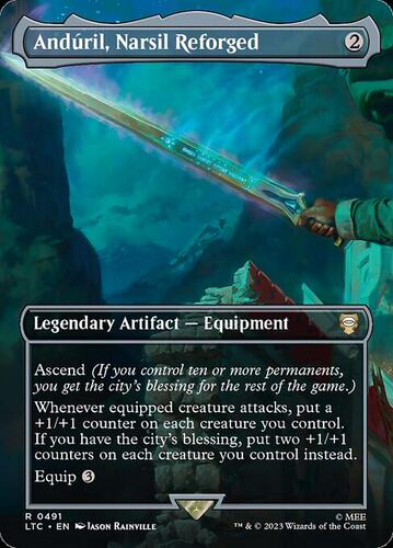 万智牌 Andúril, Narsil Reforged 英文 魔戒节假日版 神器 金