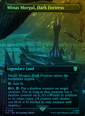 万智牌 闪 Minas Morgul, Dark Fortress 英文 魔戒假日版 地 金