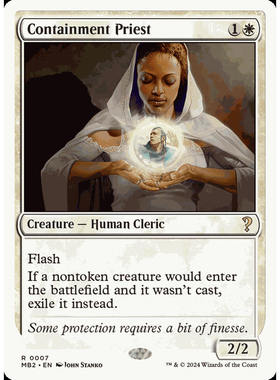 MB2 万智牌 围护僧侣 Containment Priest 神秘补充包2