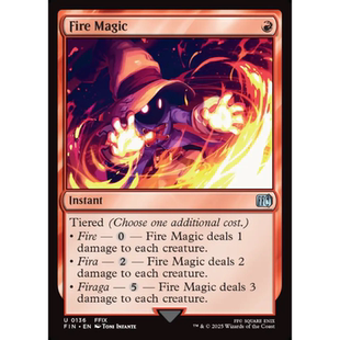 呆呆龍 平 潮涌 最終幻想 Magic 擴畫 Fire 火魔法 萬智牌 閃