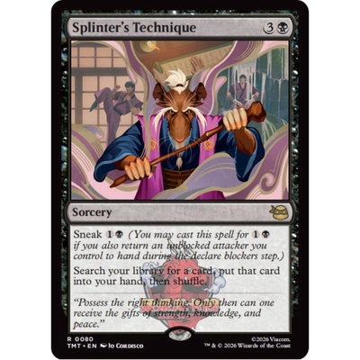 万智牌 TMT Splinter's Technique 斯普林特的绝招 异画 平/闪