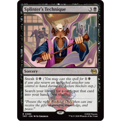 万智牌 TMT Splinter's Technique 斯普林特的绝招 异画 平/闪