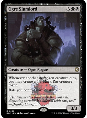 万智牌 贫窟霸食人魔 Ogre Slumlord 186 斑隆洛指挥官 黑色 金