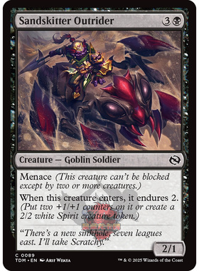 万智牌 鞑契龙岚录 平/闪/扩画 Sandskitter Outrider 砂行前导兵