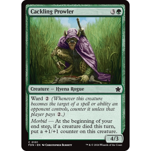 咳笑游掠者 Cackling Prowler 英文 平/闪 基石构筑 FDN 绿色 铁