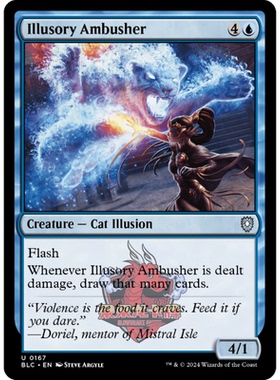 呆呆龙 万智牌 伏击猫影 Illusory Ambusher 167 斑隆洛指挥官
