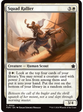 万智牌 小队召集人 Squad Rallier 平/闪 基石构筑 FDN 白色 铁