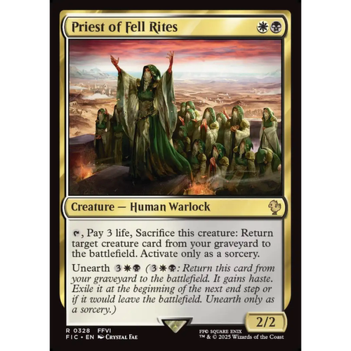 万智牌 邪仪祭司 Priest of Fell Rites 平/闪/扩画 最终幻想