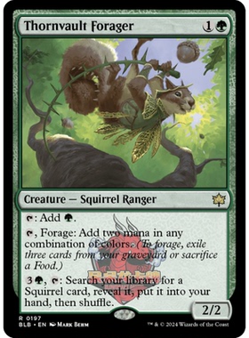 呆呆龙 万智牌 棘跃搜粮客 Thornvault Forager 0197 平/闪