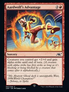 万智牌 英文 鸡飞4 UNF 平/闪/银河 Aardwolf's Advantage