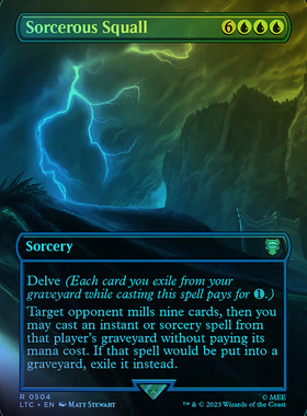 万智牌 闪 sorcerous squall 扩画 英文 魔戒节假日版 蓝色 金