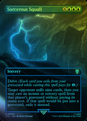 万智牌 闪 sorcerous squall 扩画 英文 魔戒节假日版 蓝色 金