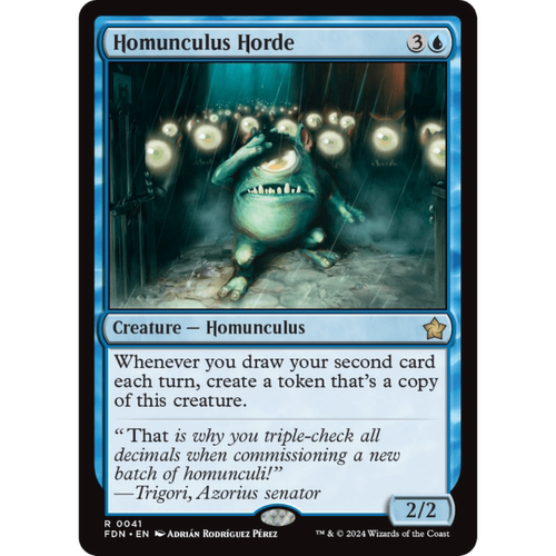造妖大群 Homunculus Horde 平/闪/扩画 基石构筑 FDN 蓝色 金