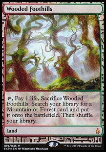 呆呆龙卡牌 万智牌 繁茂丘陵 闪 英文 赞迪卡远探  宝藏