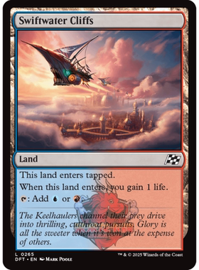 万智牌 急流山崖 Swiftwater Cliffs 英文 平/闪/异画 乙太漂移