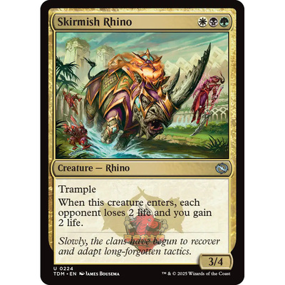 万智牌 鞑契 龙岚录 平/闪 Skirmish Rhino 冲击犀牛