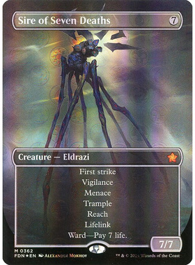 七煞君父 Sire of Seven Deaths 362 异画 法术力闪 基石构筑 FDN
