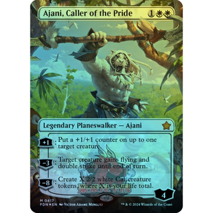 万智牌 狮群唤师阿耶尼 英文 异画 法术力闪 基石构筑 FDN 白色