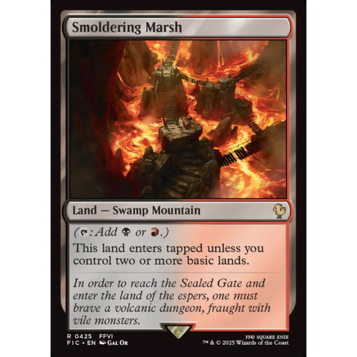 呆呆龙 万智牌 闷燃沼地 Smoldering Marsh 平/闪/扩画 最终幻想
