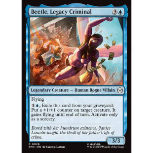 万智牌 Beetle, Legacy Criminal 传奇罪犯甲虫 平/闪 SPM 蜘蛛侠