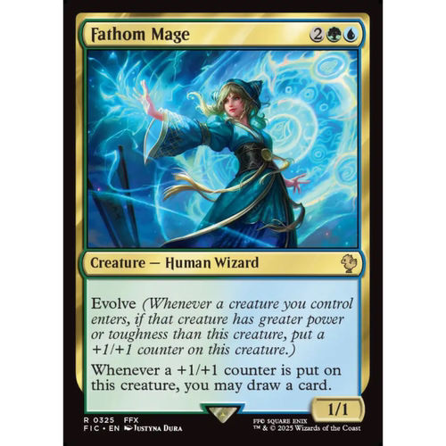呆呆龙 万智牌 深测法师 Fathom Mage 平/闪/扩画 最终幻想