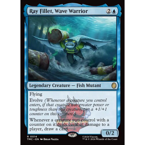 万智牌 TMC 忍者神龟指挥官 Ray Fillet, Wave Warrior 平/闪