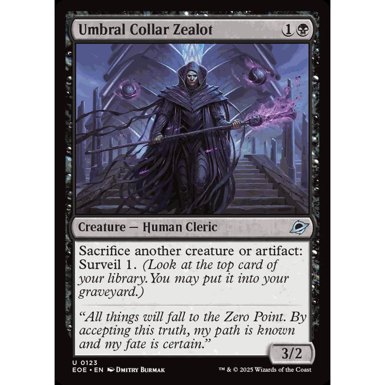 呆 万智牌 影环狂信者 Umbral Collar Zealot 平/闪 虚空边域 EOE图片