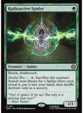 万智牌 Radioactive Spider 放射性蜘蛛 平/闪/扩画 SPM