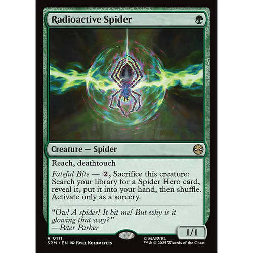 万智牌 Radioactive Spider 放射性蜘蛛 平/闪/扩画 SPM