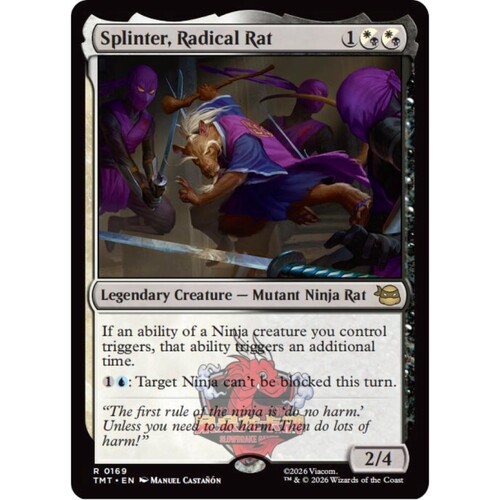 万智牌 TMT 忍者神龟 Splinter, Radical Rat 变异鼠斯普林特