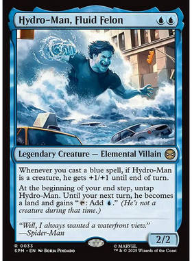 万智牌 Hydro-Man, Fluid Felon 涌动恶徒水人 平/闪/扩画 SPM