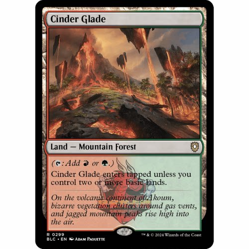 万智牌 烬火林地 Cinder Glade 299 英文 平 斑隆洛 BLB