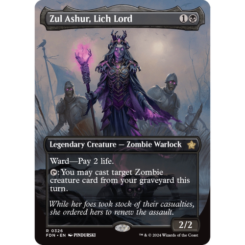 巫妖领主祝亚许 Zul Ashur, Lich Lord 平/闪/异画 基石构筑 FDN