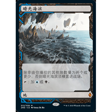 呆呆龙卡牌 万智牌 暗光海滨 平 简中 赞迪卡远探  宝藏