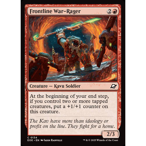 呆 万智牌 前线战怒兵 Frontline War-Rager 平/闪 虚空边域 EOE