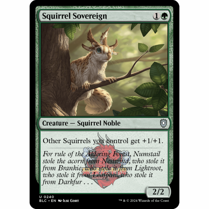 万智牌 松鼠君王 Squirrel Sovereign 240 斑隆洛指挥官 绿色 银