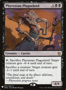 呆呆龙卡牌 万智牌 英文 the list 非瑞克西亚疫病王 黑色 金