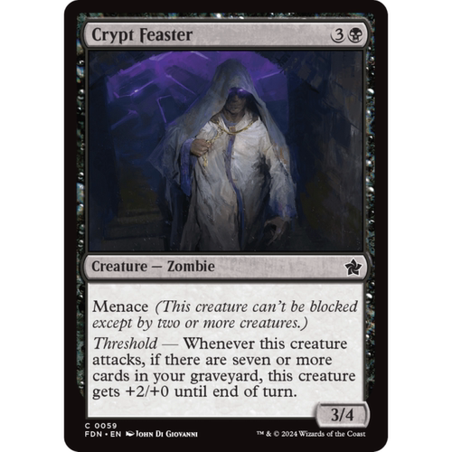 万智牌 墓穴食客 Crypt Feaster 平/闪 基石构筑 FDN 黑色 铁