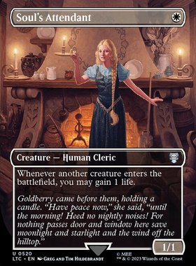 呆呆龙卡牌 万智牌 灵魂照护僧 英文 魔戒节假日版 白色 银